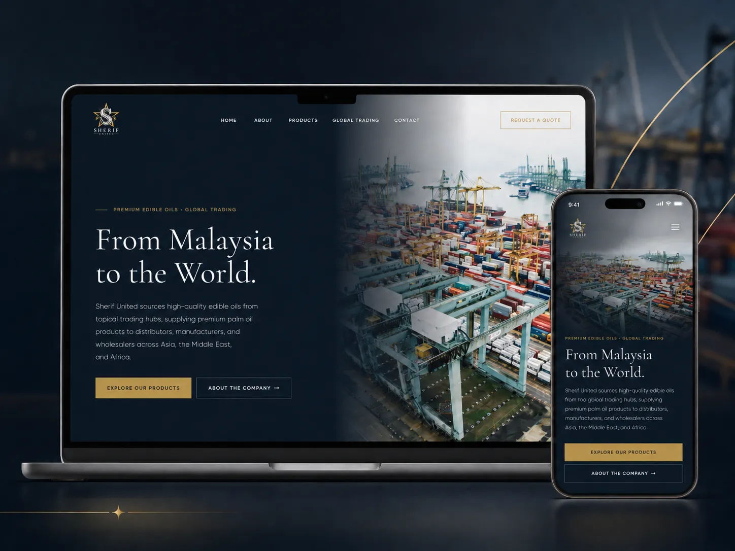 Preview projek corporate website