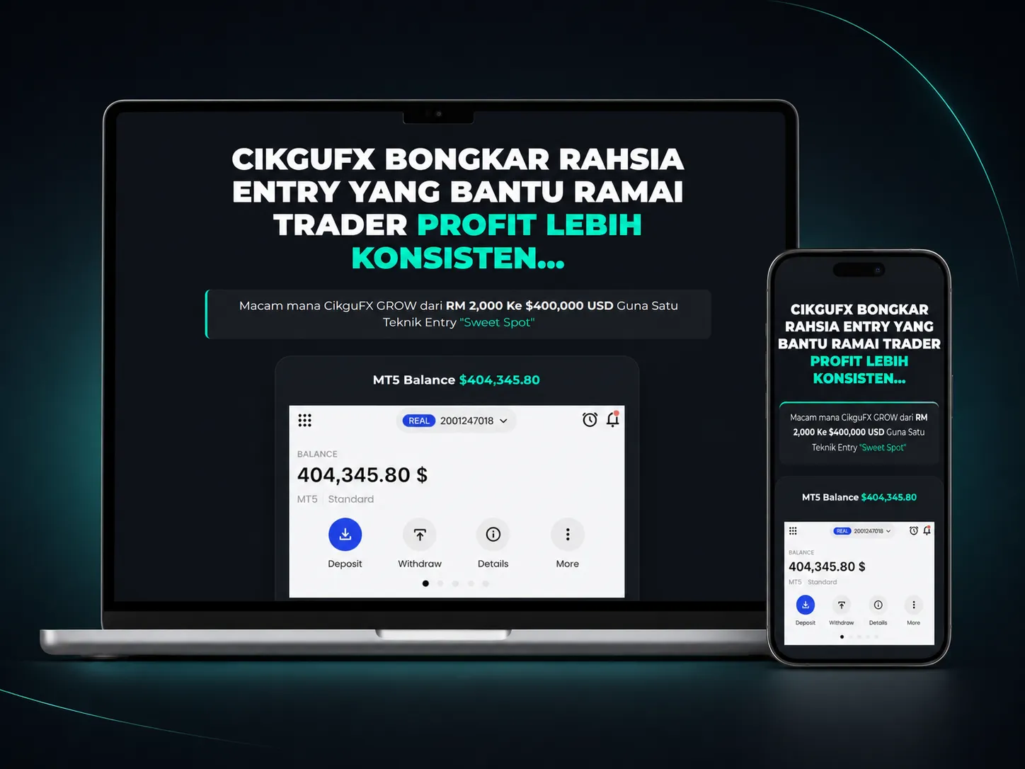 CikguFX digital ebook landing page