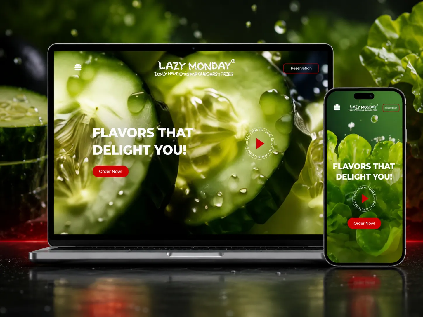 Lazy Monday restaurant corporate website