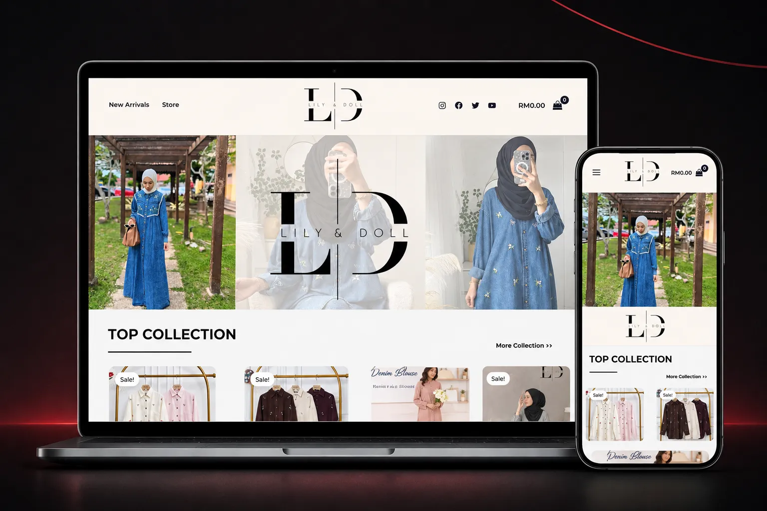 Lilyn Doll ecommerce website